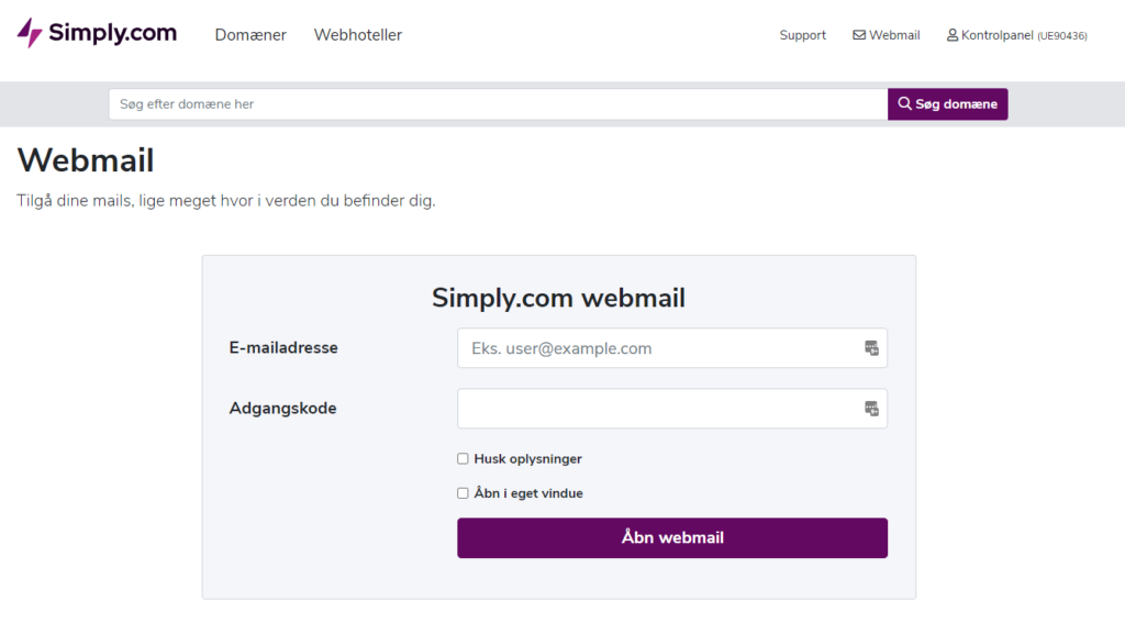 simply webmail