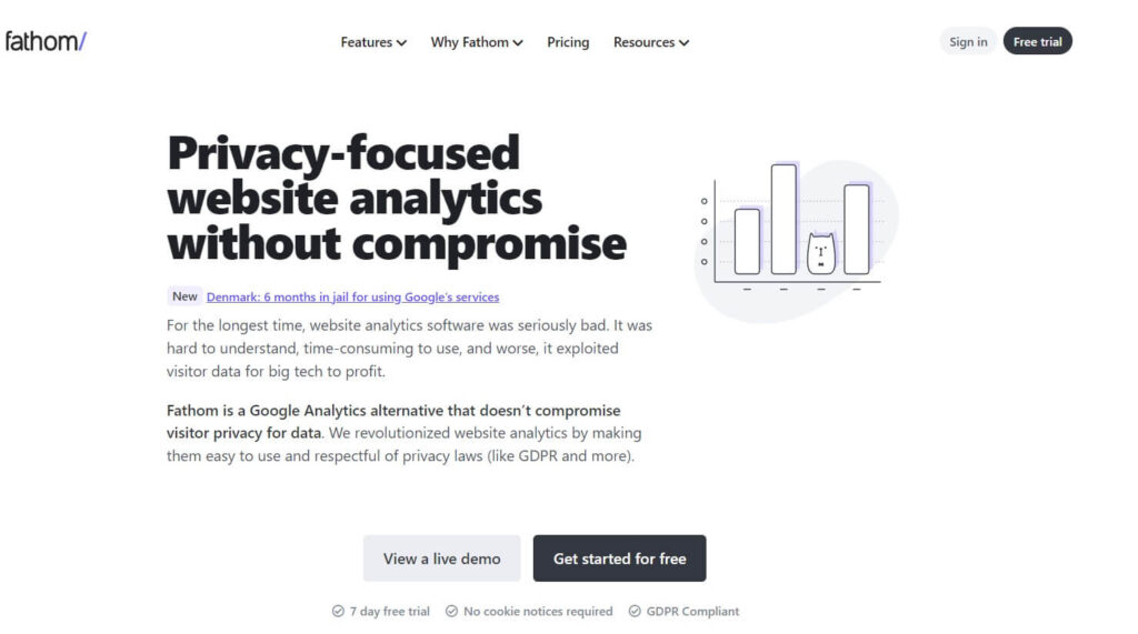 Fathom analytics - et godt google analytics alternativ
