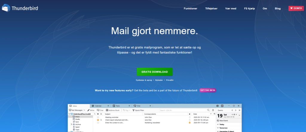 Bedste gratis mailprogram til gratis e-mail adresser