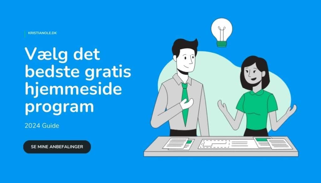 gratis hjemmeside - vægl det bedste med min guide