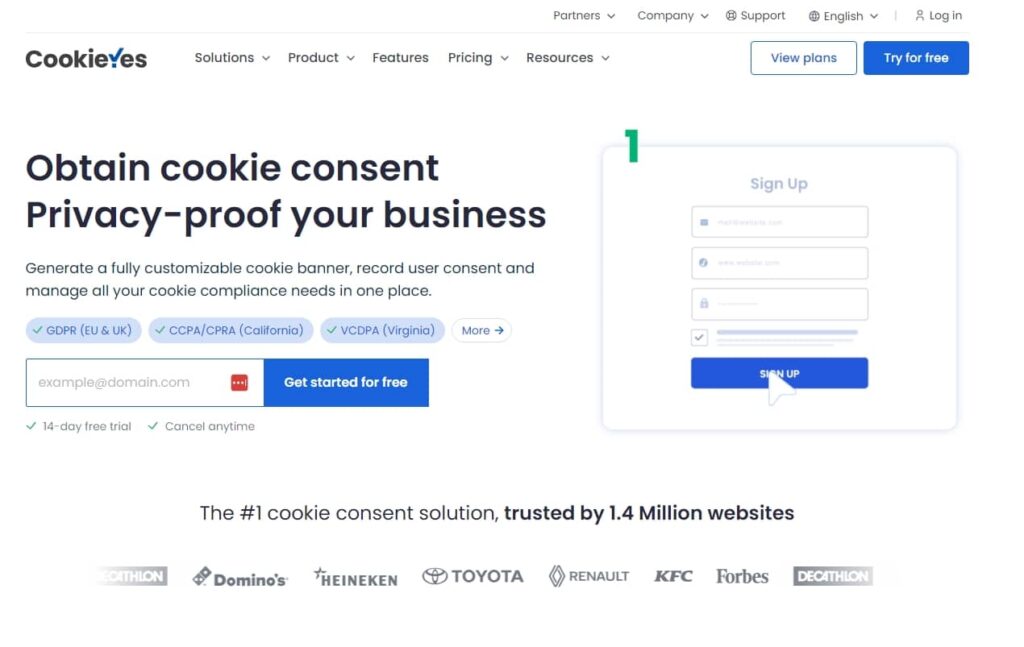 CookieYes Plugin til WordPress