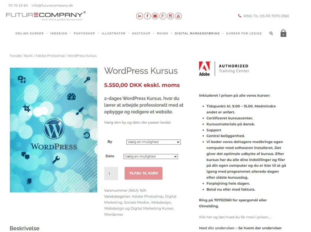 Future Company - WordPress kurser