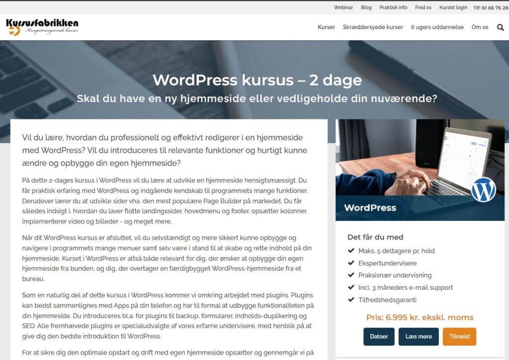 Kursusfabrikken - WordPress kursus