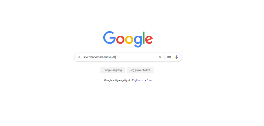 PBN domaene site soegning paa Google