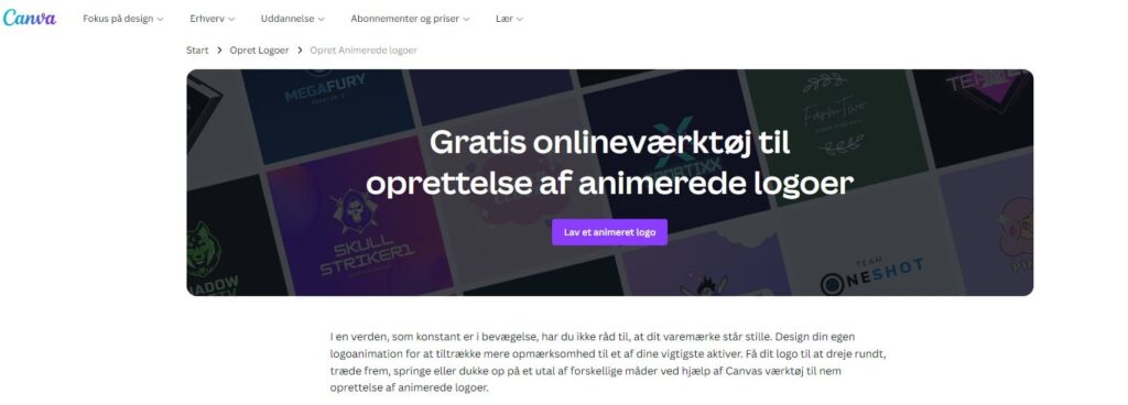 Logo animation: Sådan kan du bruge et animeret logo 2 animeret logo med Canva