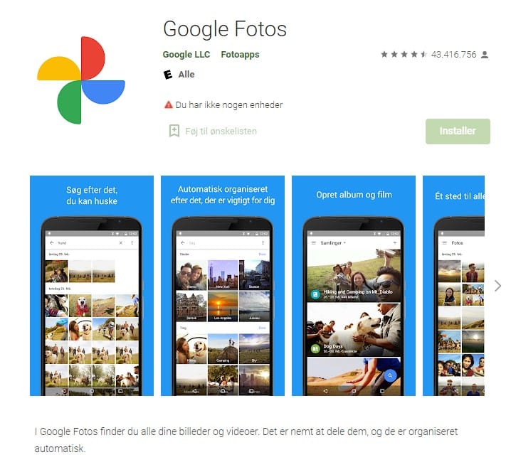 Google Photos - gem dine billeder i skyen