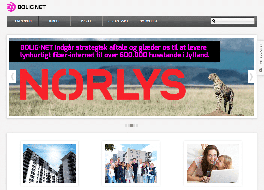 Bedste internet - bolignet