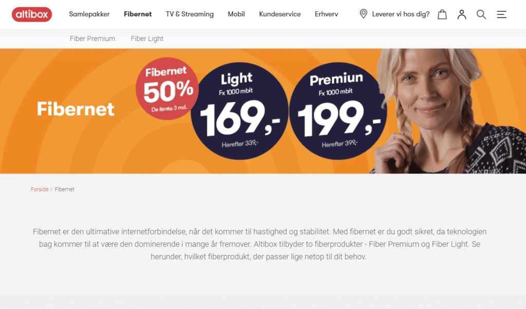 Bedste internet - altibox