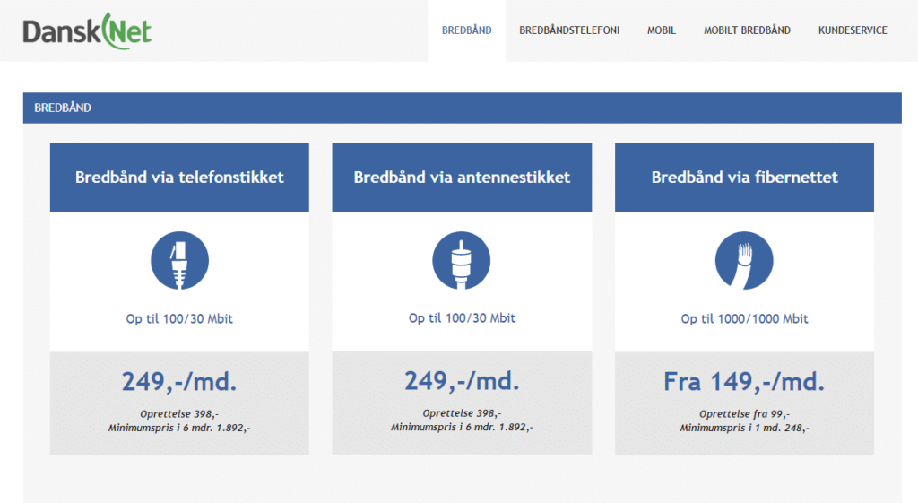 Bedste internet - dansknet