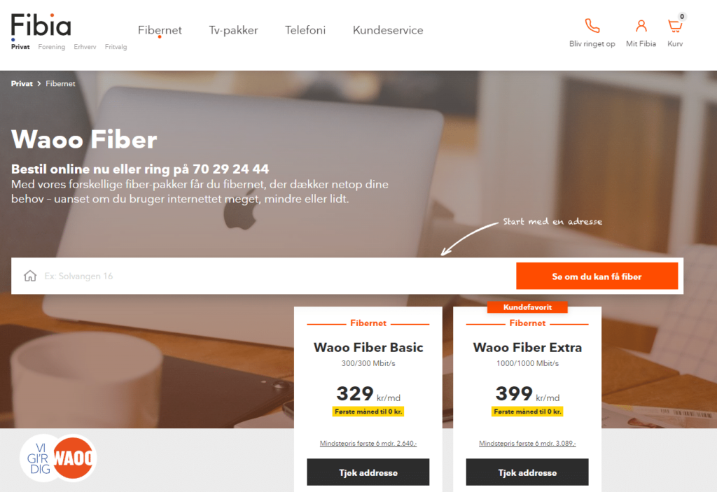 Bedste internet - Fibia