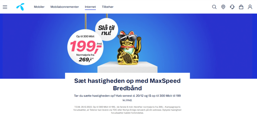 Telenor - internet danmark (maxspeed)