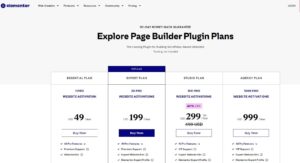 page builder elementor til wordpress priser