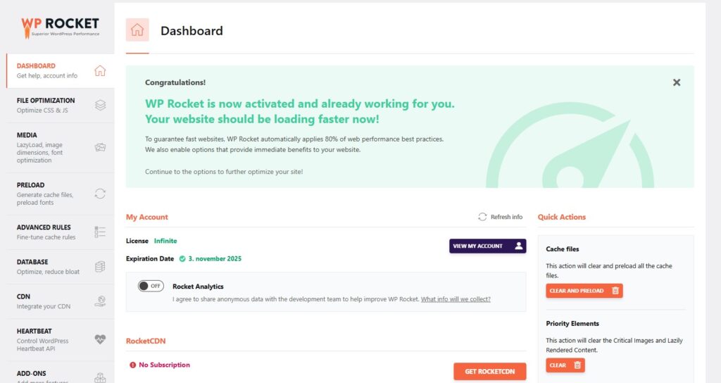 seo optimering wordpress med wp rocket